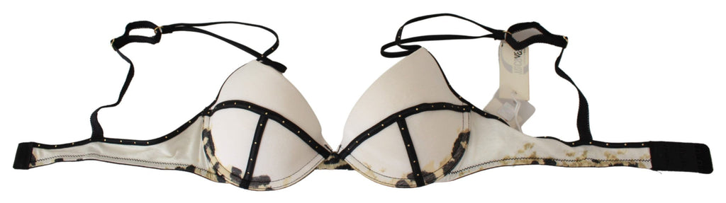 White Polyester Spandex Push Up Bra Underwear