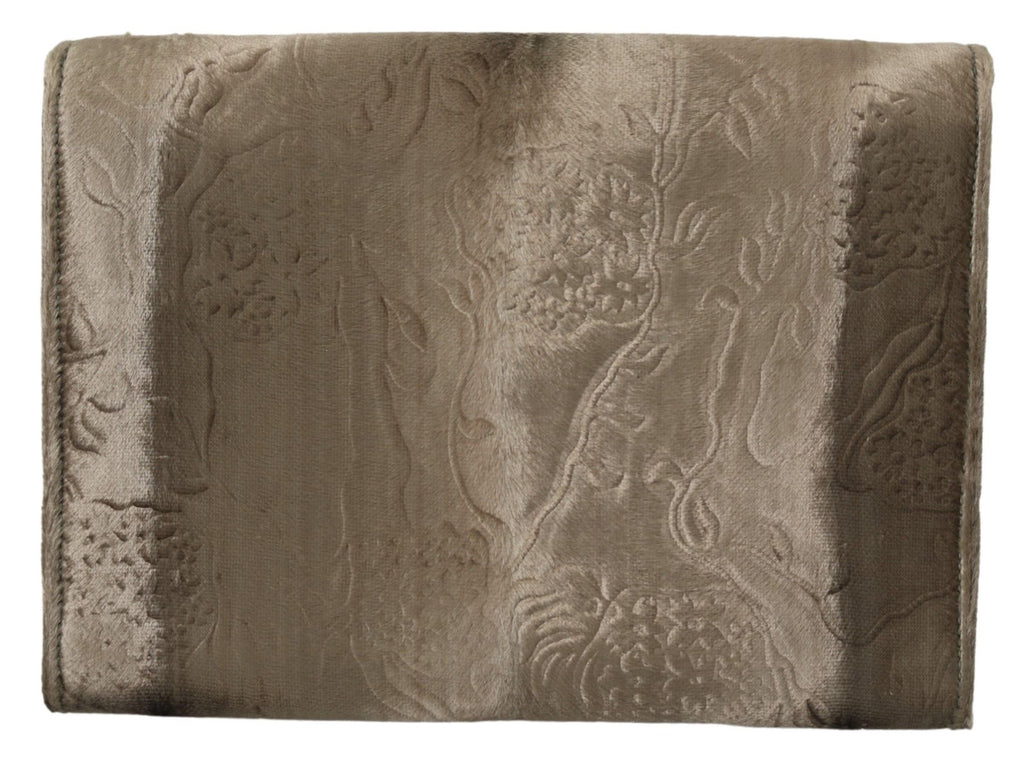 Beige Samt Blumen Leder Herren Dokumenten Aktentasche