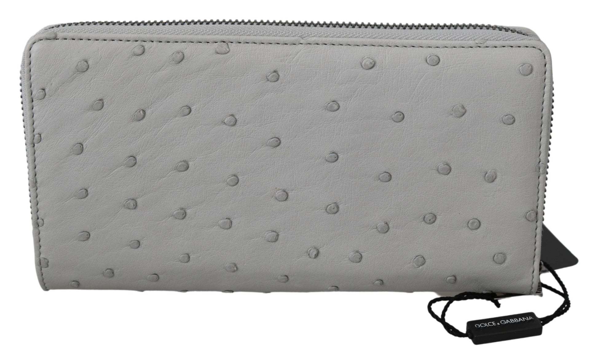 Weißes Straußenleder Continental Herren Clutch Portemonnaie