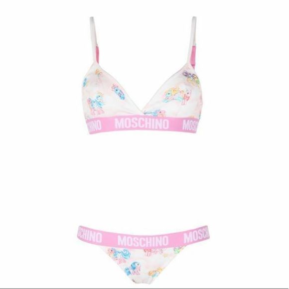 Weißer My Little Pony BH-Slip-Set, zweiteiliger Bikini