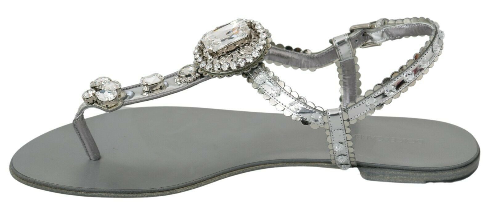Silber Kristall Sandalen Flip Flops Schuhe