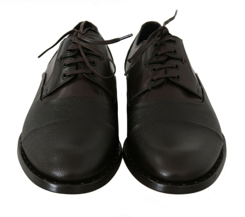 Braune Lederschnürschuhe für Herren