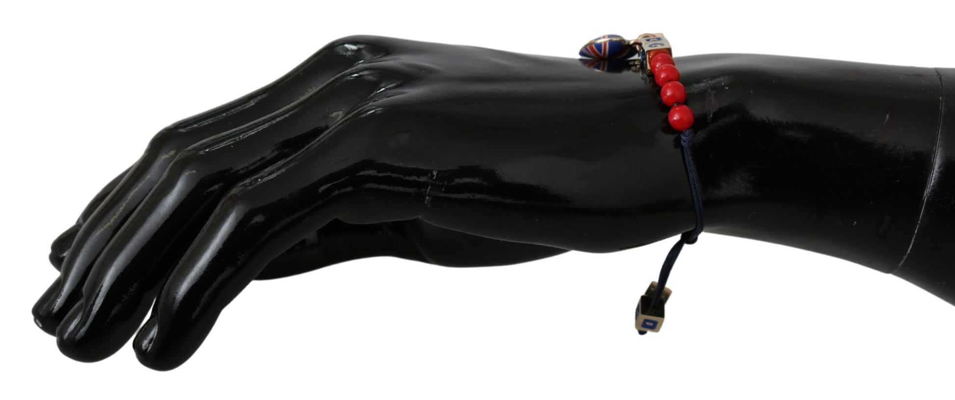 Rot-blaues Perlenarmband mit der Flagge von DG LOVES LONDON