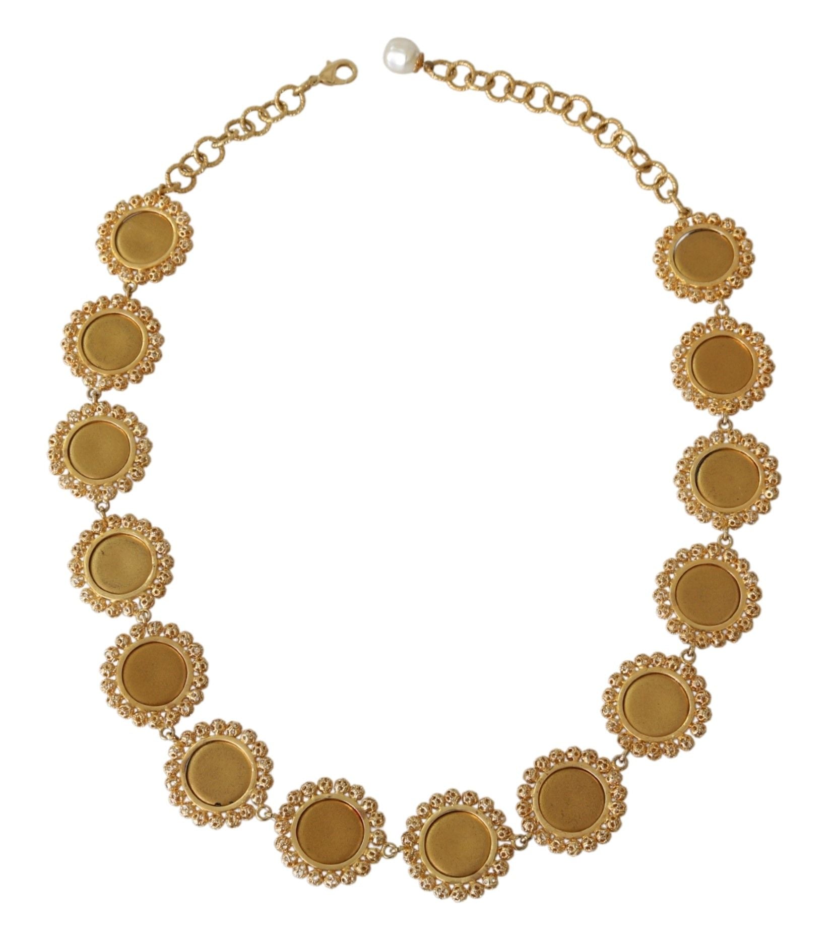 Rot-lila Kristall Blumenkette Statement Gold Messing Halskette