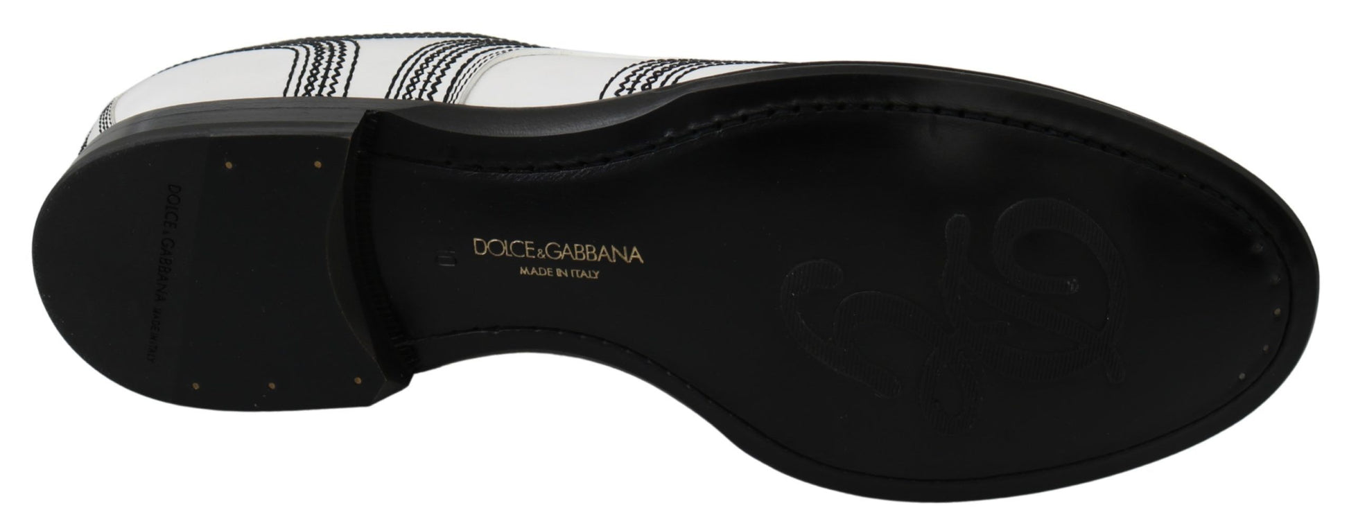 Weiße Derby-Schuhe aus Leder mit schwarzer Spitze