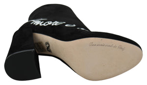 Schwarze Wildleder-L'Amore E'Bellezza-Stiefel