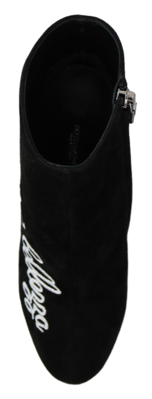 Schwarze Wildleder-L'Amore E'Bellezza-Stiefel