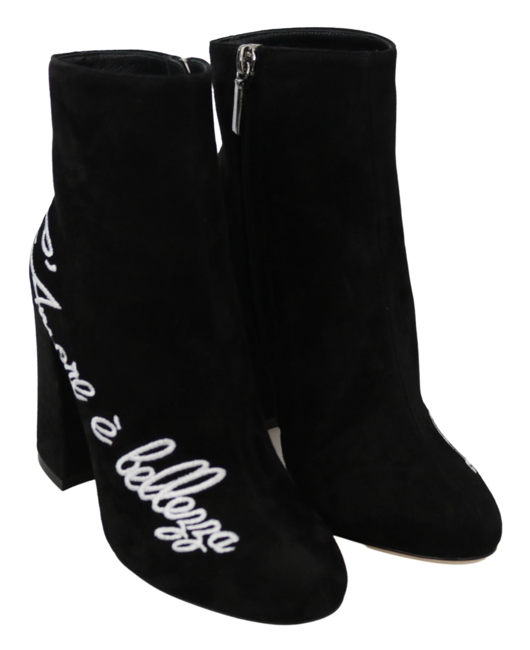 Schwarze Wildleder-L'Amore E'Bellezza-Stiefel