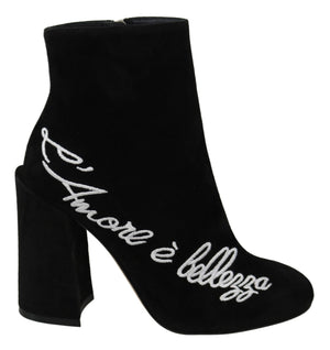 Schwarze Wildleder-L'Amore E'Bellezza-Stiefel
