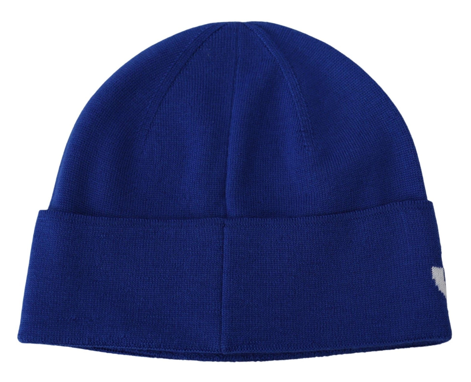 Blaue warme Unisex-Wintermütze aus Wolle