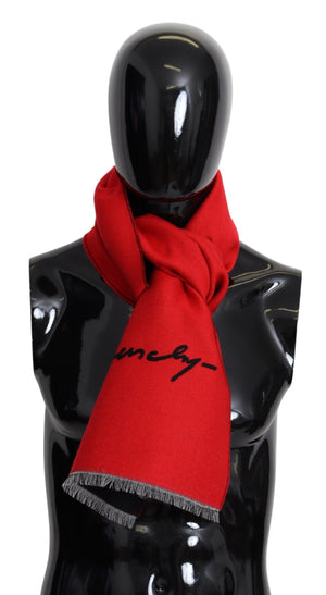 Rot Schwarz Wolle Unisex Winter Warm Schal Wickelschal