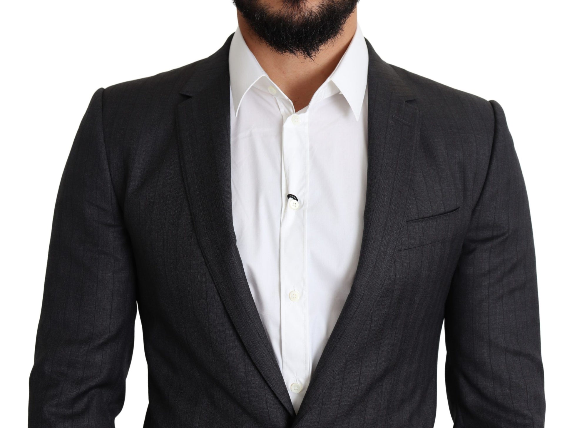 Schwarzer einreihiger Wollmantel MARTINI Blazer