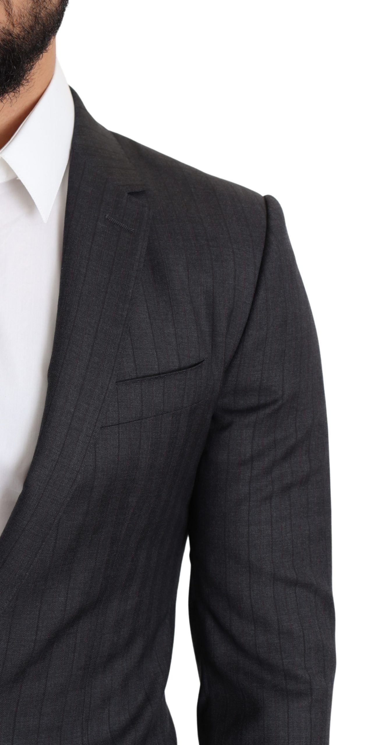 Schwarzer einreihiger Wollmantel MARTINI Blazer