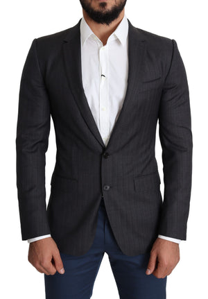 Schwarzer einreihiger Wollmantel MARTINI Blazer