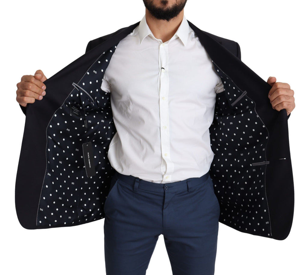 Schwarzer einreihiger Blazer NAPOLI aus Wolle