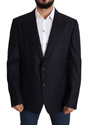 Schwarzer einreihiger Blazer NAPOLI aus Wolle