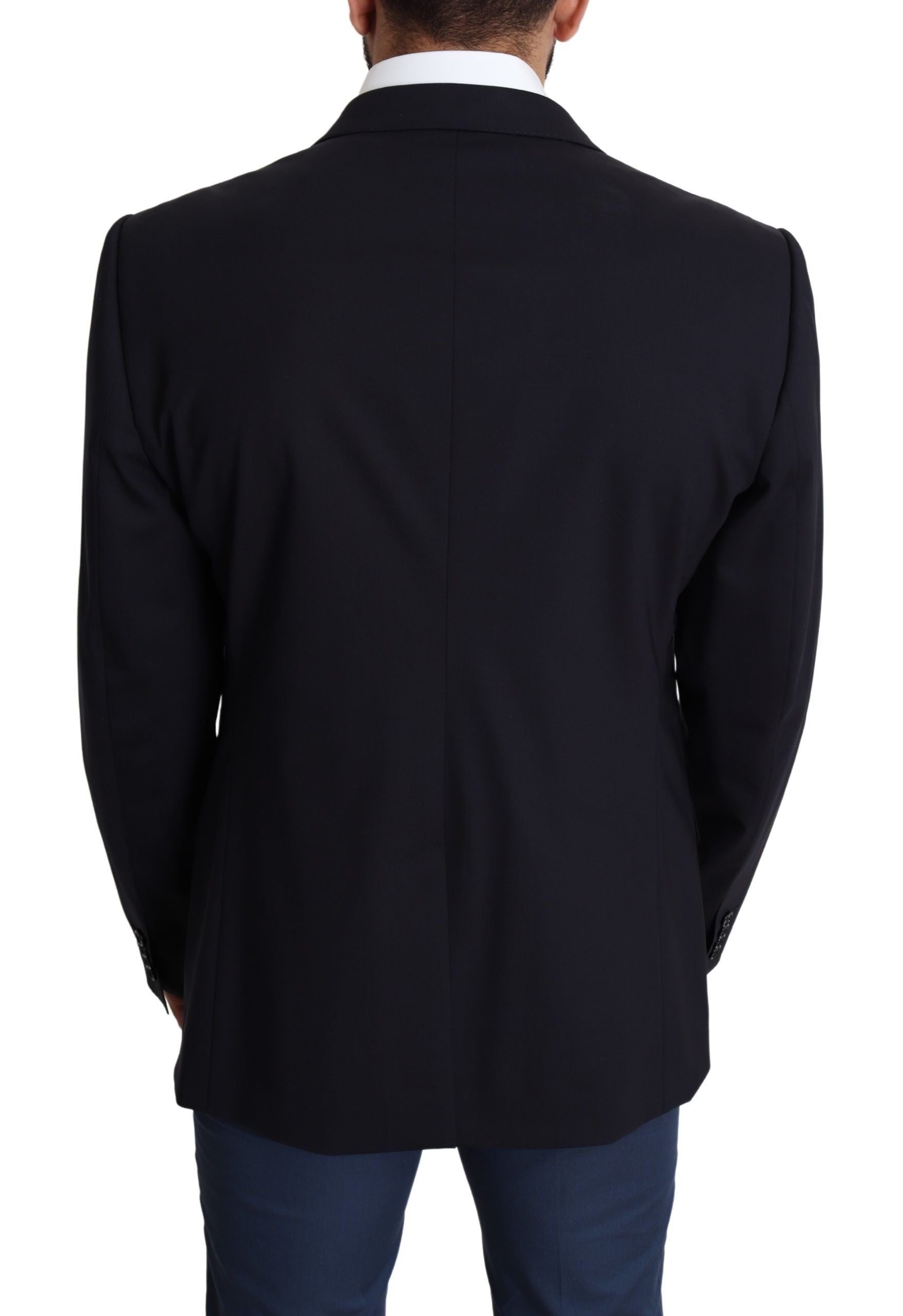 Schwarzer Wollstretch Herrenmantel MARTINI Blazer