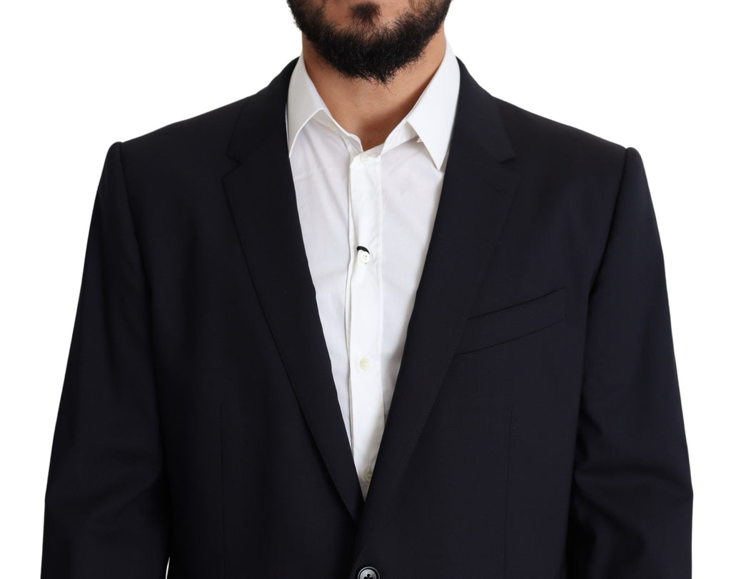Schwarzer Wollstretch Herrenmantel MARTINI Blazer