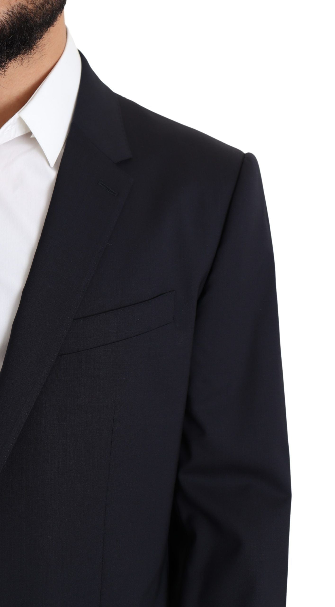 Schwarzer Wollstretch Herrenmantel MARTINI Blazer