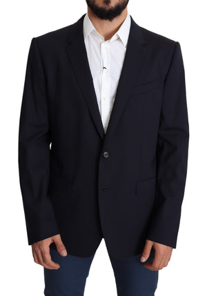 Schwarzer Wollstretch Herrenmantel MARTINI Blazer