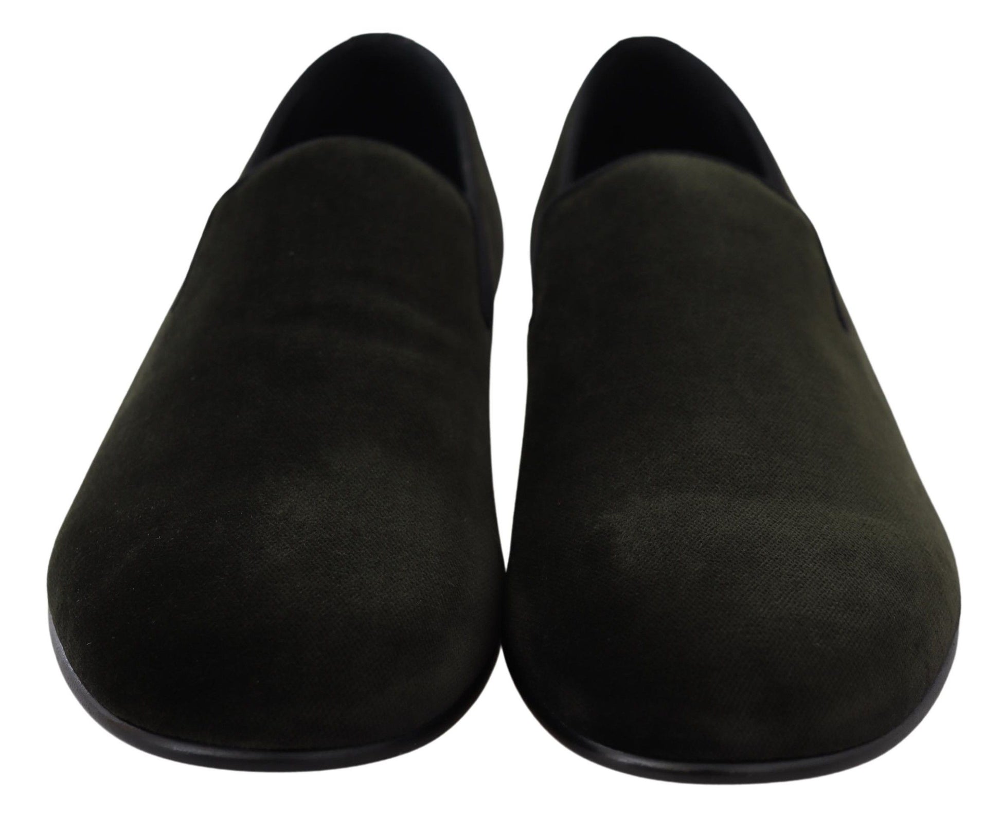 Grüne Slipper aus Samt für Herren