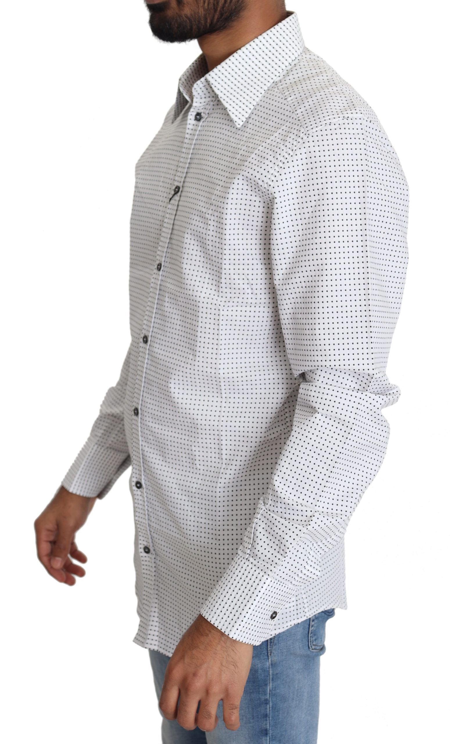 Schwarz-weißes Polka Dots-Hemd