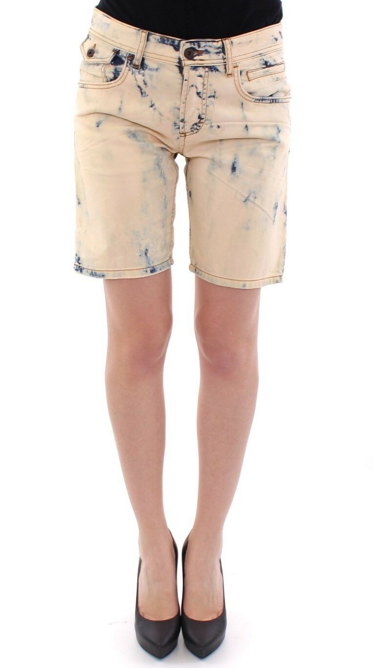 Blaue Jeans-Shorts aus gewaschener Baumwolle