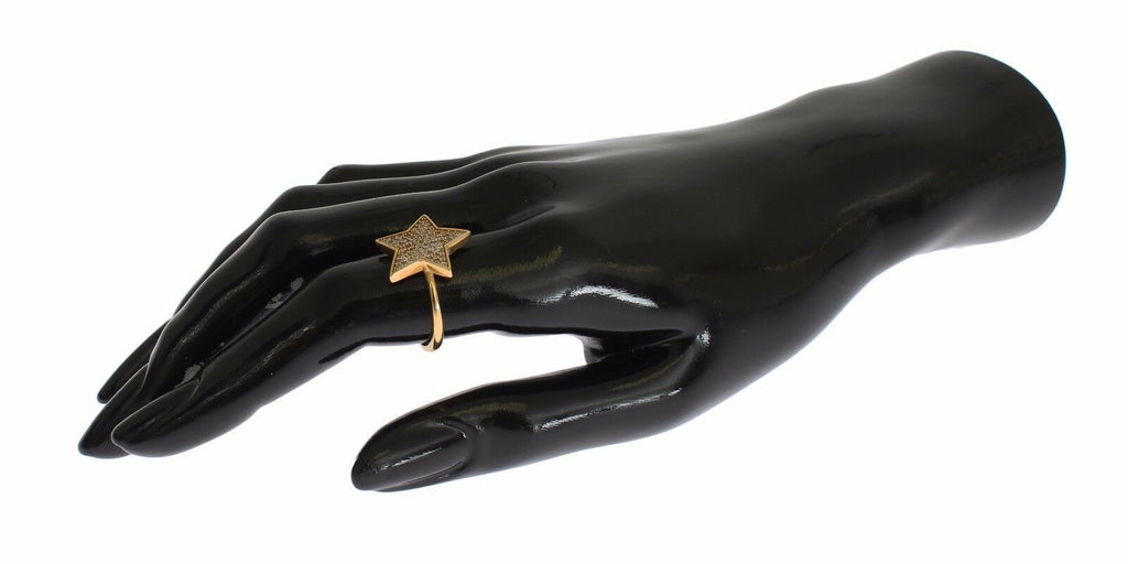 Star Gold 925 Silber Damen Klarer Ring