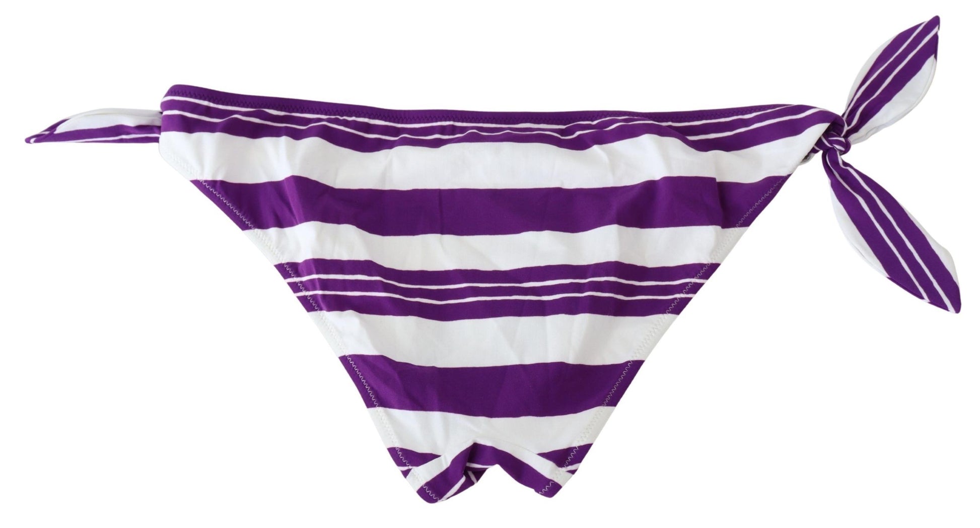Lila-weiß gestreiftes Beachwear-Bikinioberteil