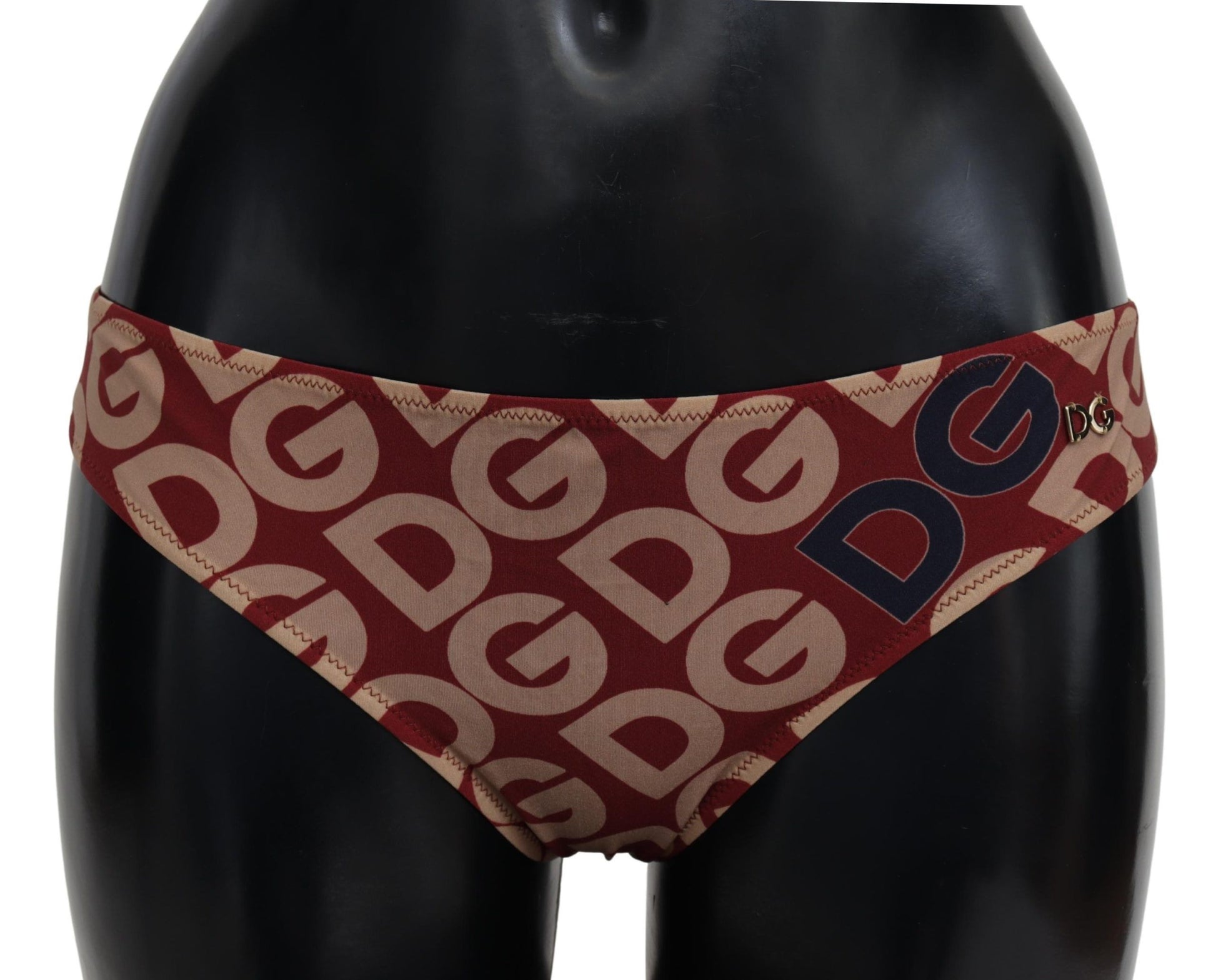 Mehrfarbiger Bikini-Badeanzug mit DG-Logo-Print