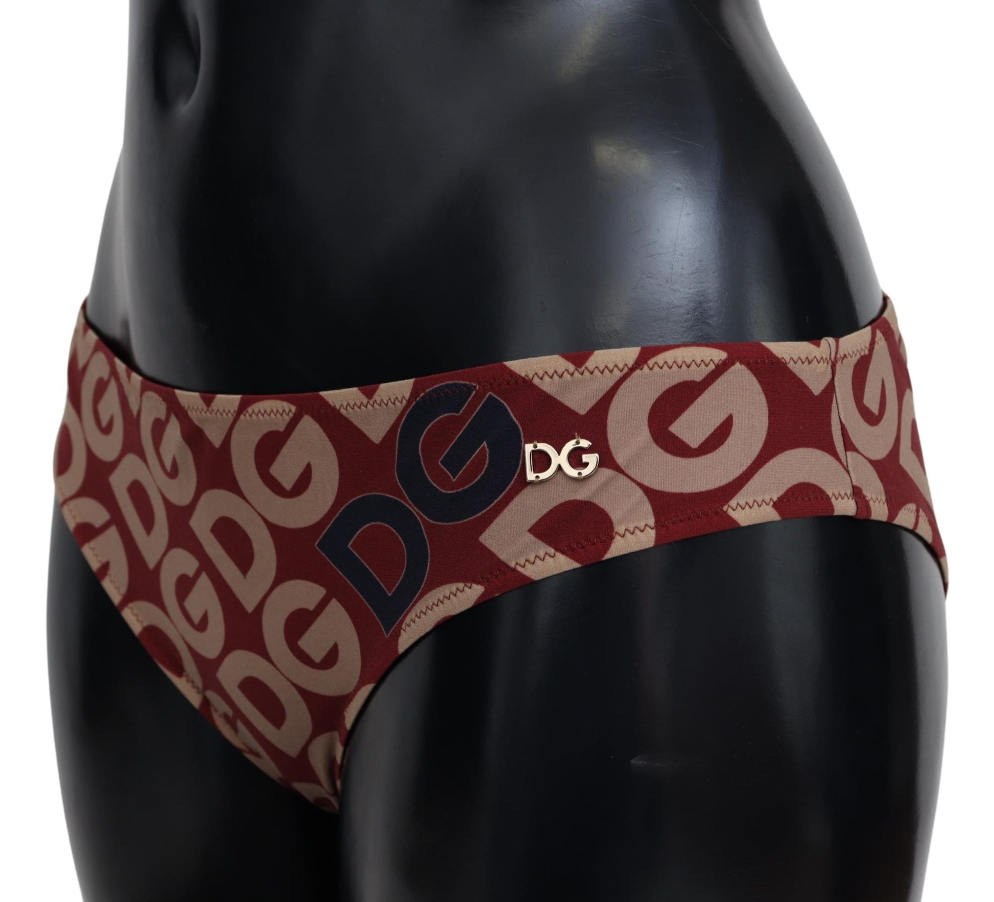 Mehrfarbiger Bikini-Badeanzug mit DG-Logo-Print