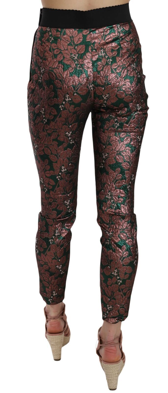 Mehrfarbige, schillernde Brokat-Jacquard-Hose, kurze Hose
