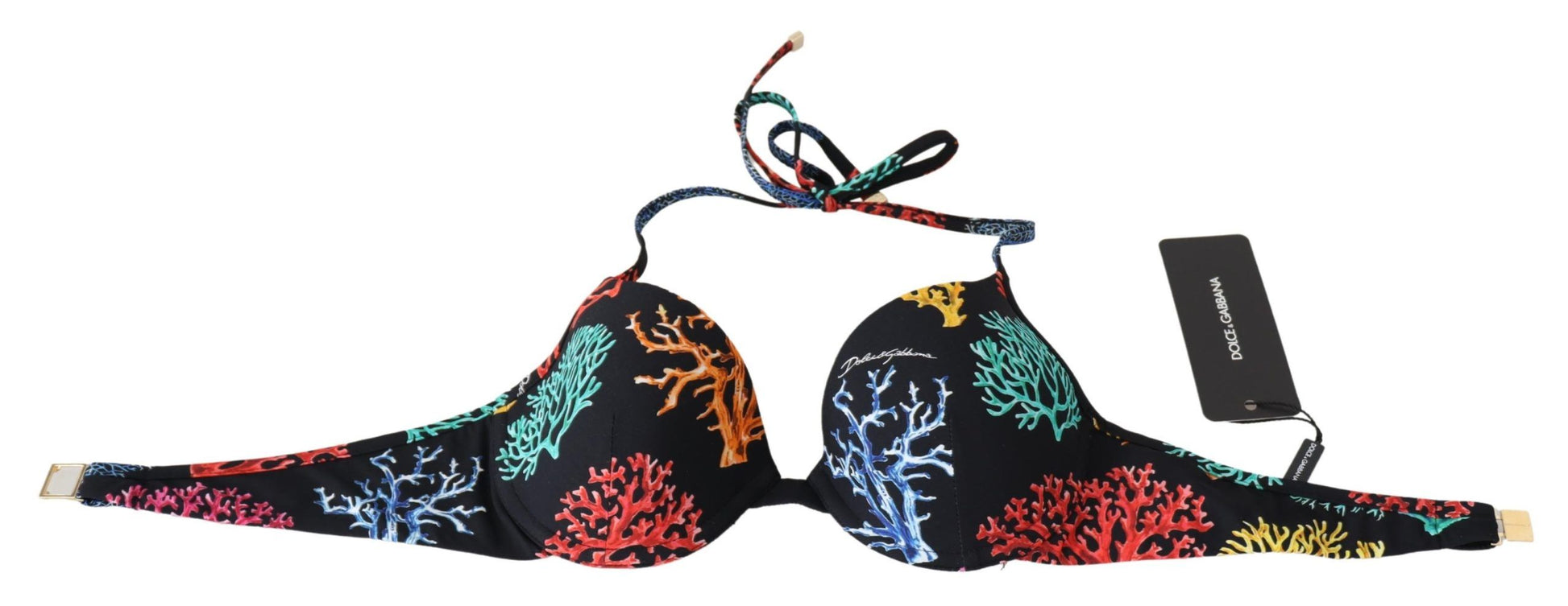Schwarze Korallen Print Damen Beachwear Bikini Tops