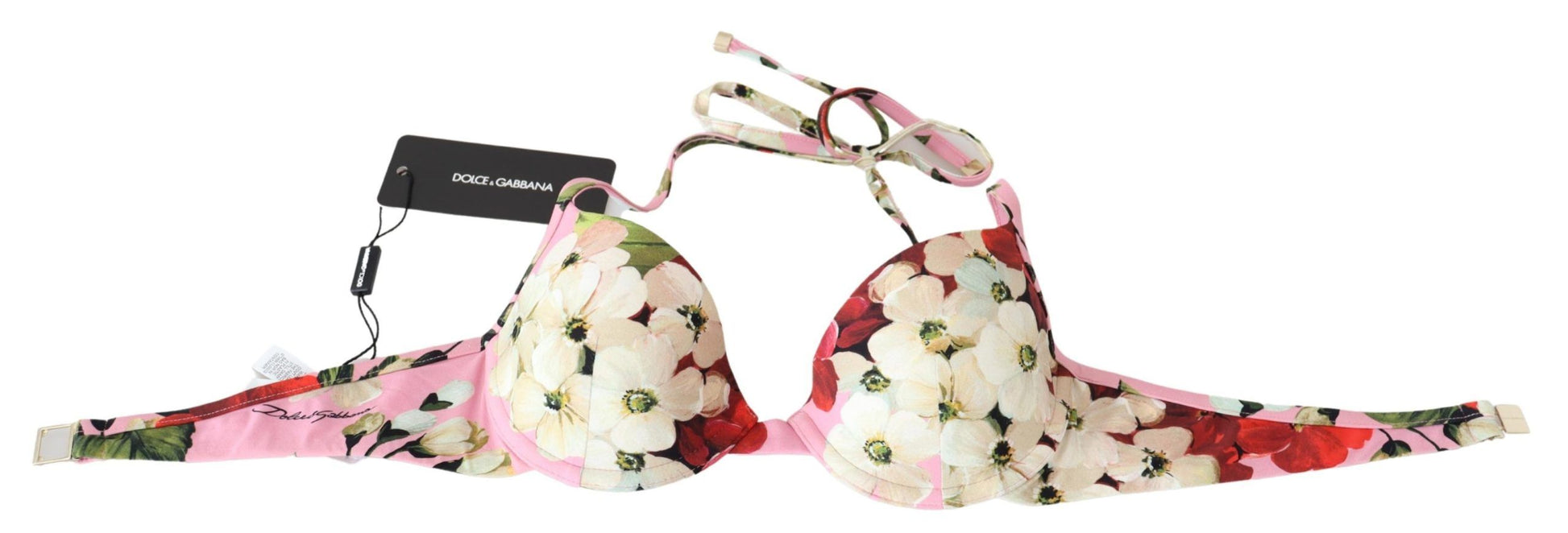 Mehrfarbiger Badeanzug mit Blumenmuster, Strandmode, Bikinioberteile
