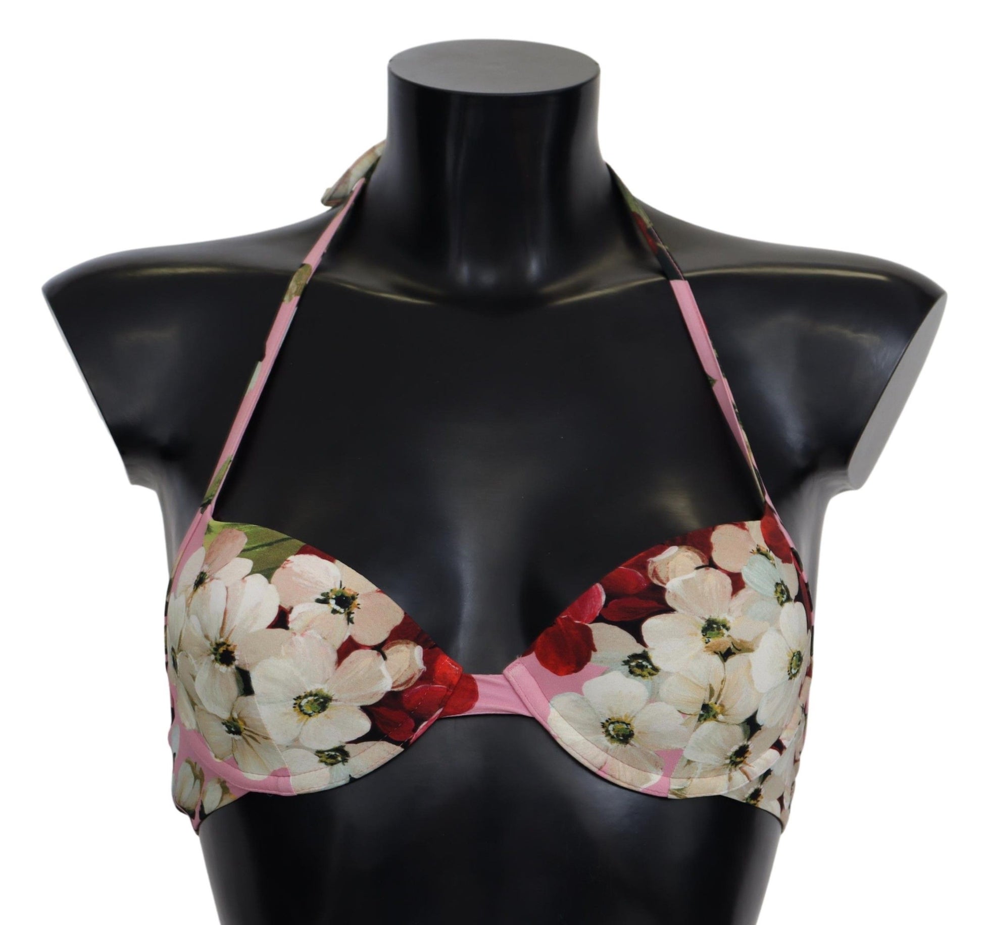 Mehrfarbiger Badeanzug mit Blumenmuster, Strandmode, Bikinioberteile