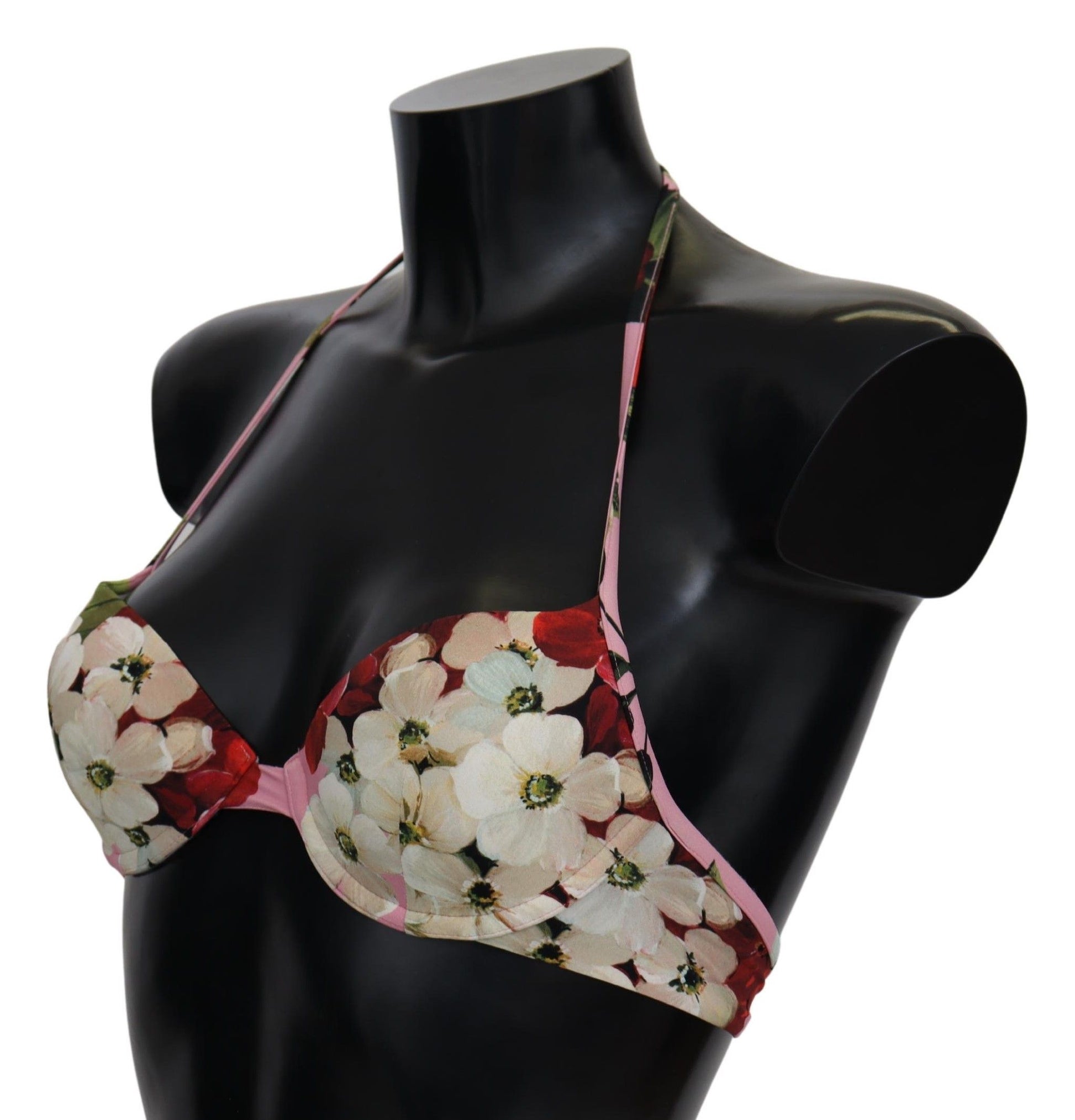 Mehrfarbiger Badeanzug mit Blumenmuster, Strandmode, Bikinioberteile
