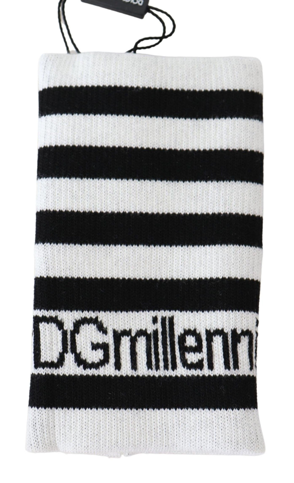 Schwarz-weißes DGMillennials-Armband aus Wolle