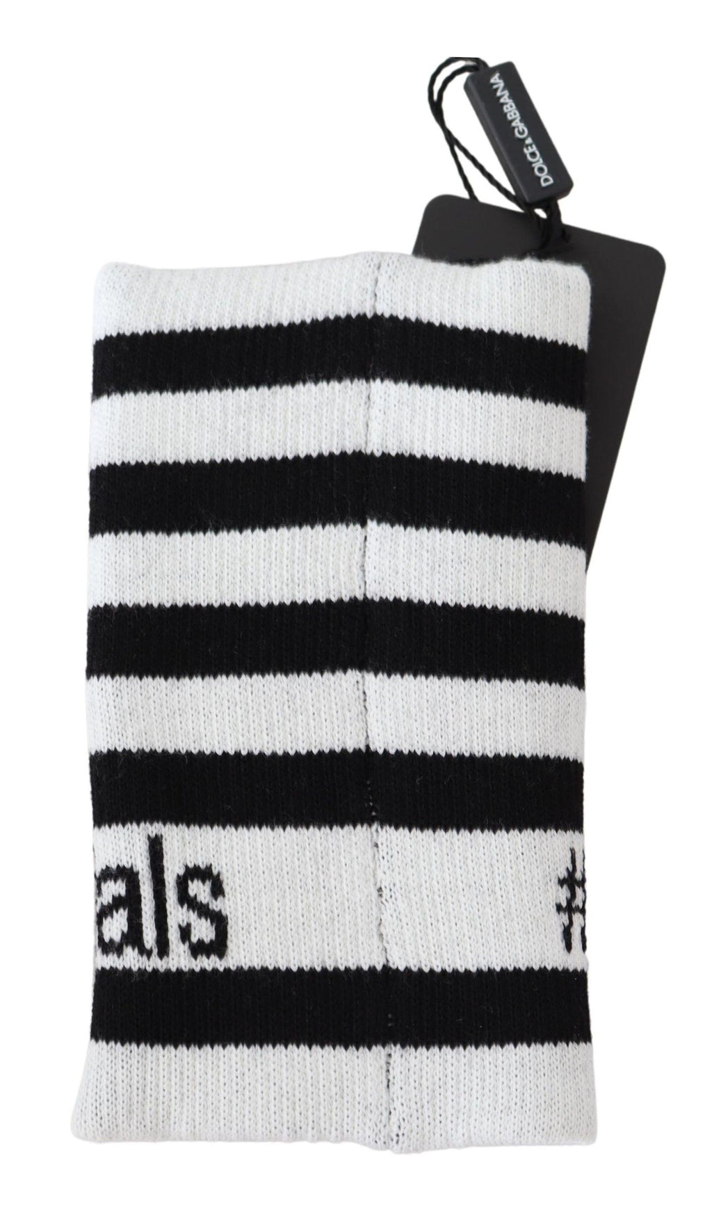 Schwarz-weißes DGMillennials-Armband aus Wolle