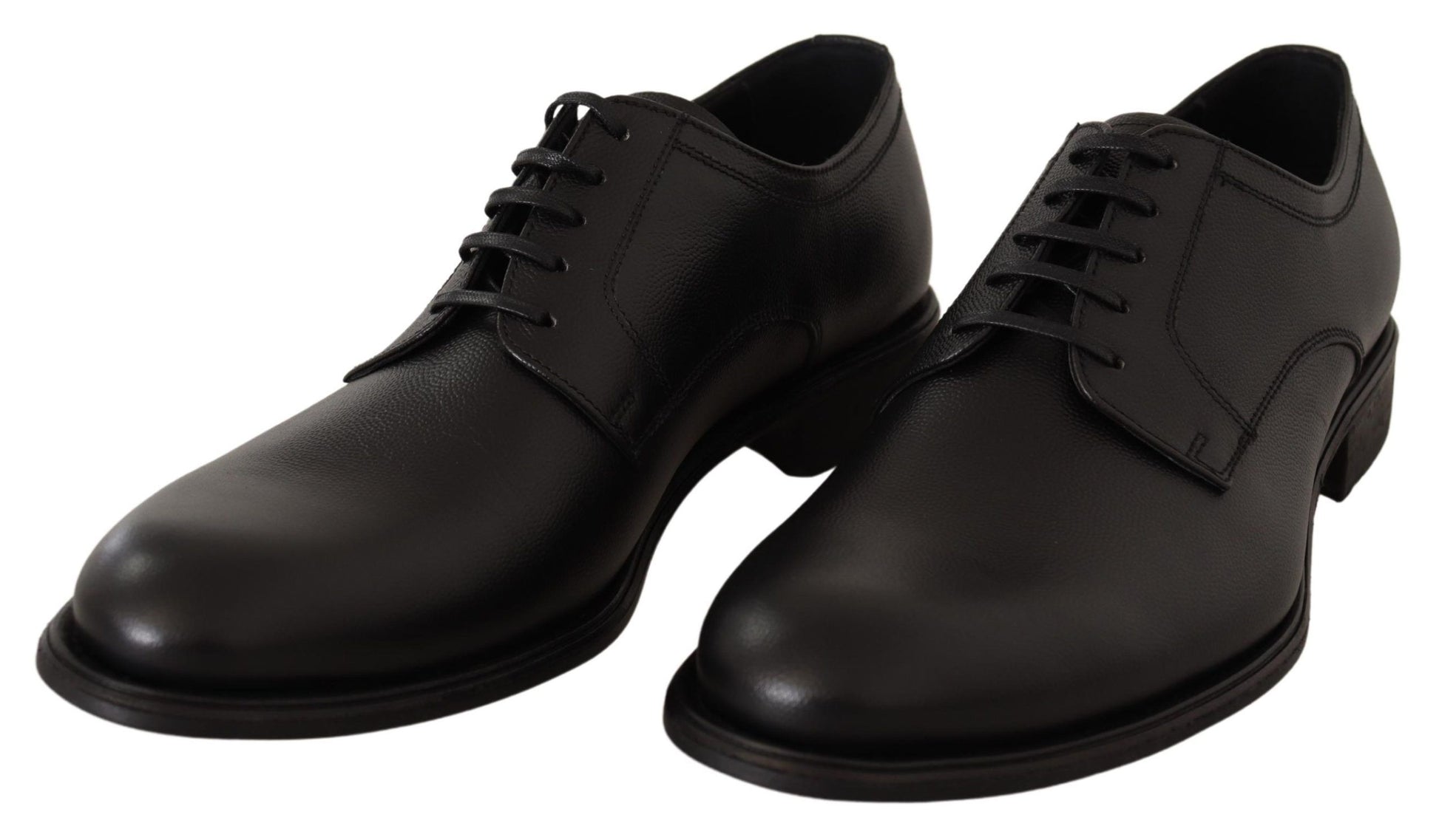 Schwarze formelle Derby-Schuhe aus Leder für Herren
