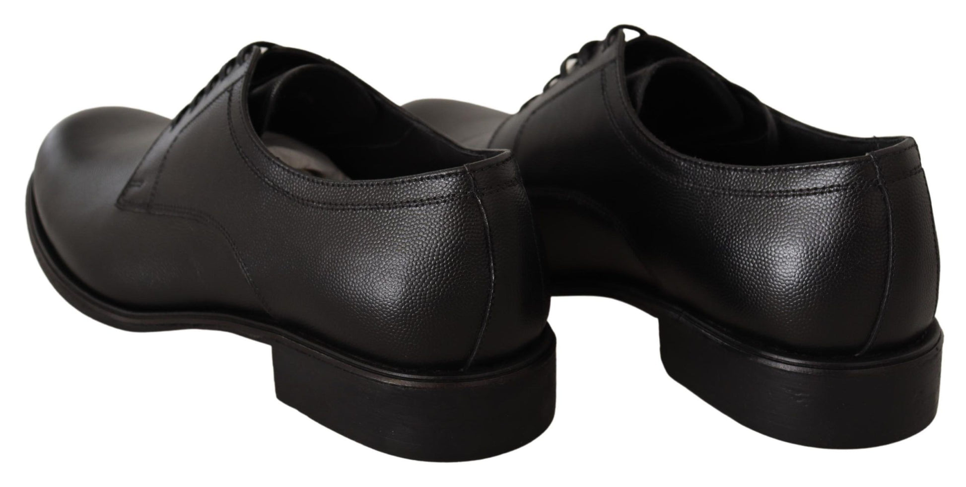 Schwarze formelle Derby-Schuhe aus Leder für Herren