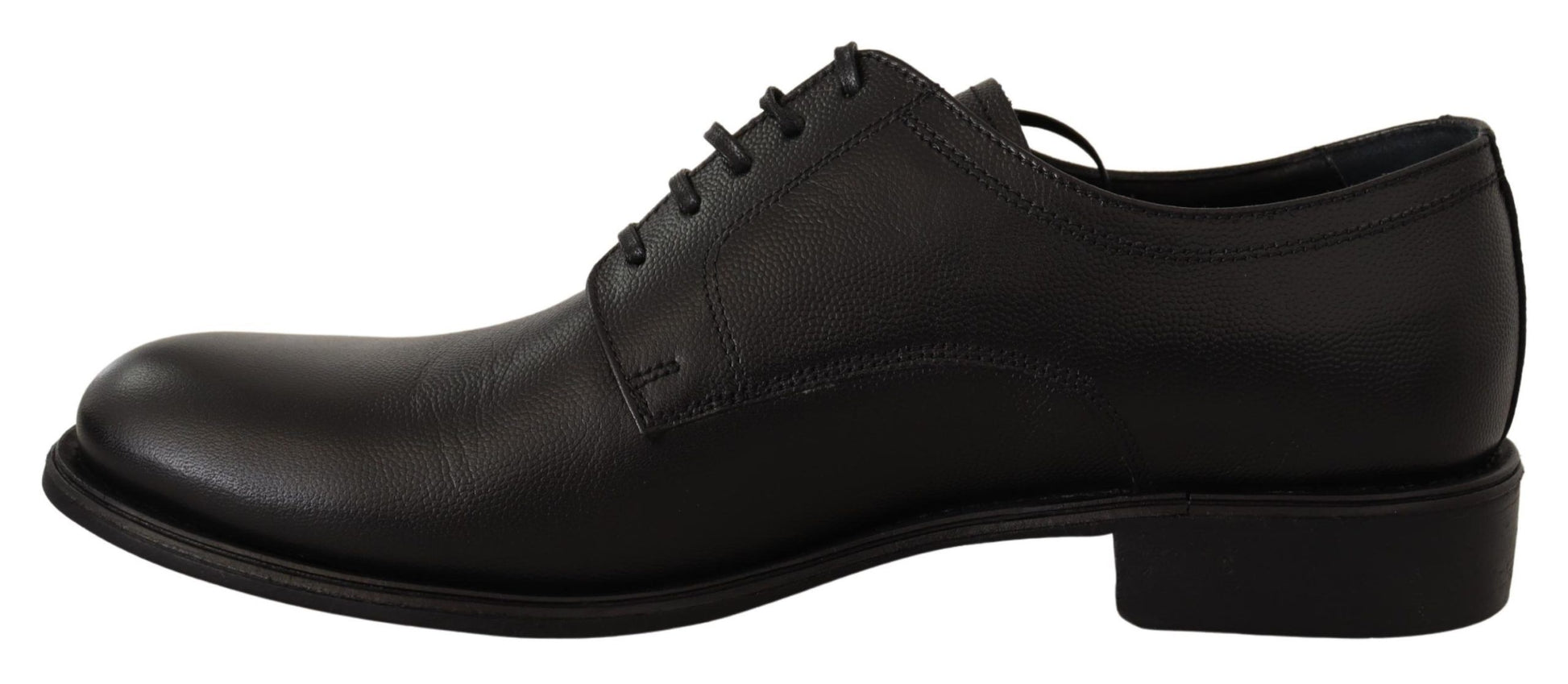 Schwarze formelle Derby-Schuhe aus Leder für Herren