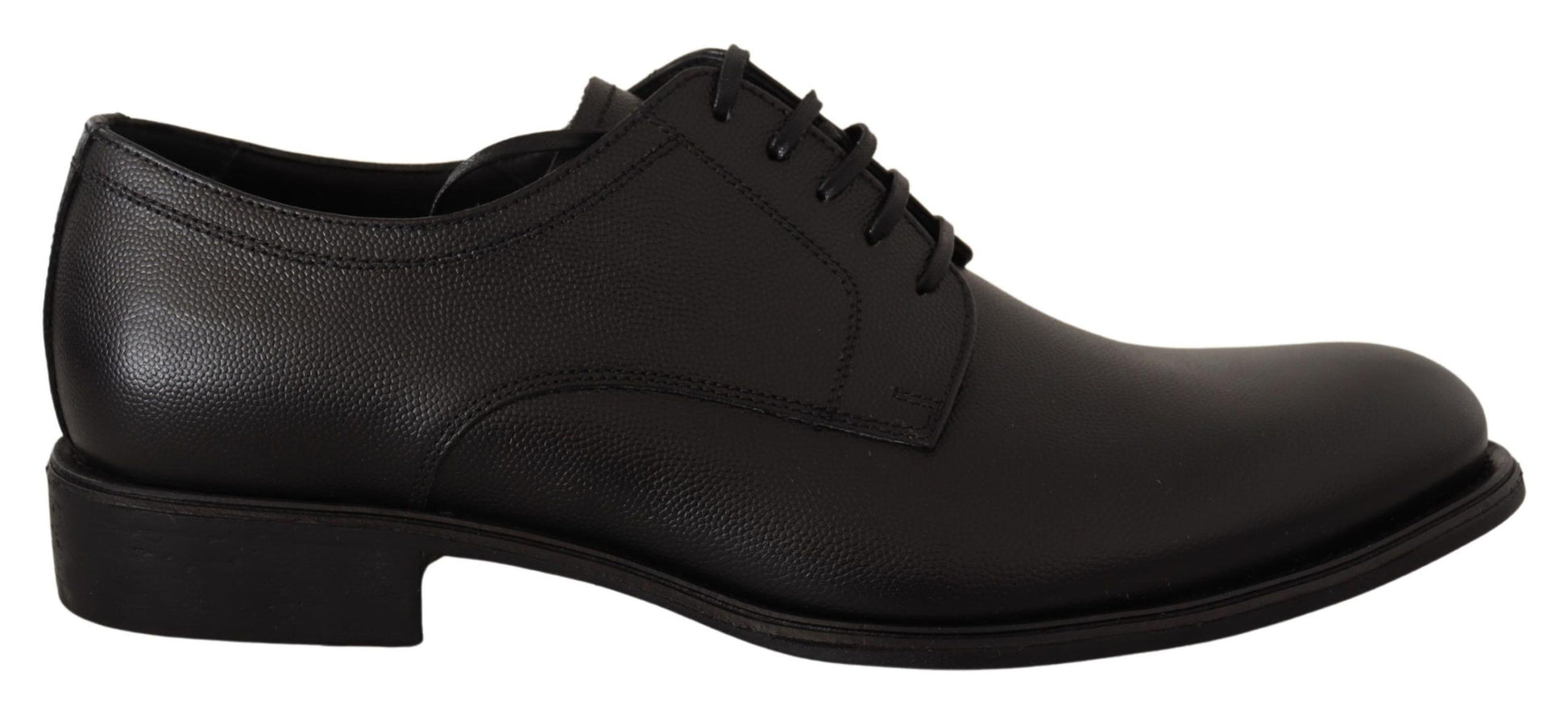 Schwarze formelle Derby-Schuhe aus Leder für Herren
