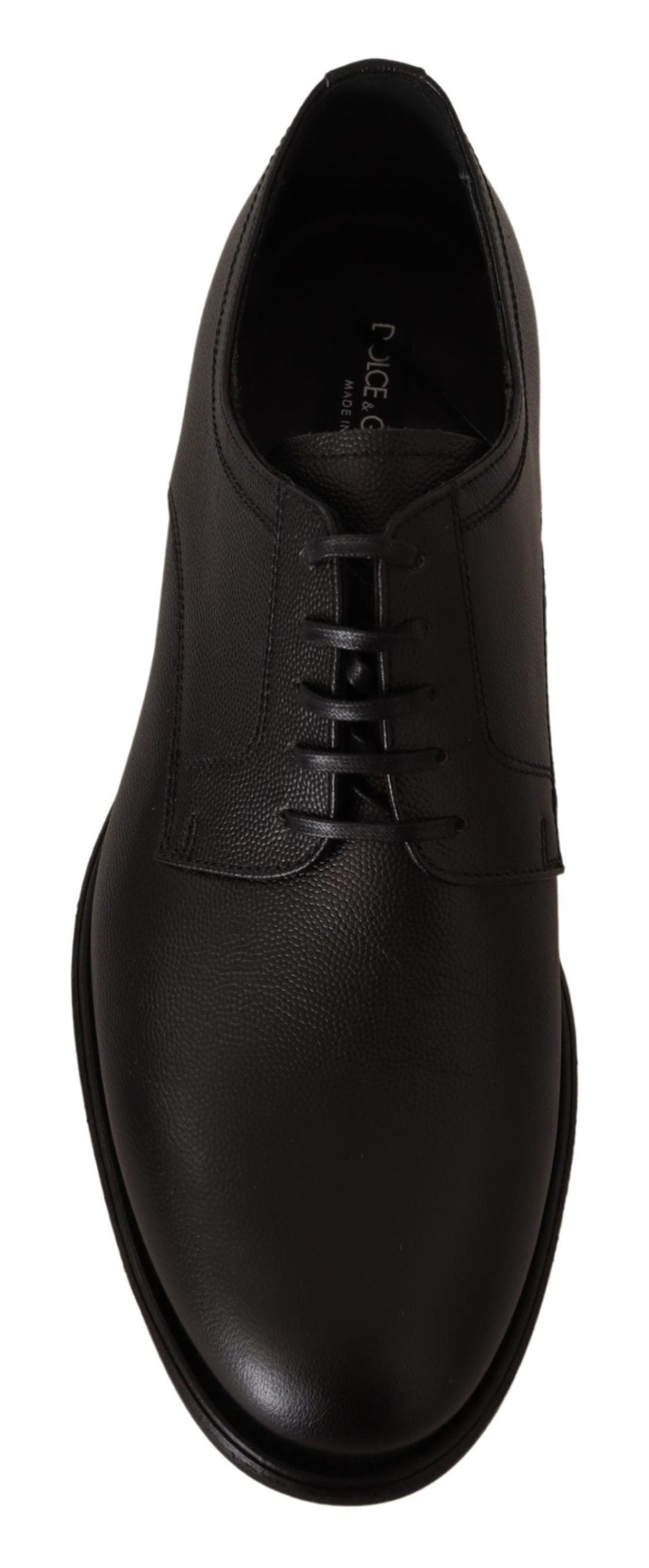 Schwarze formelle Derby-Schuhe aus Leder für Herren
