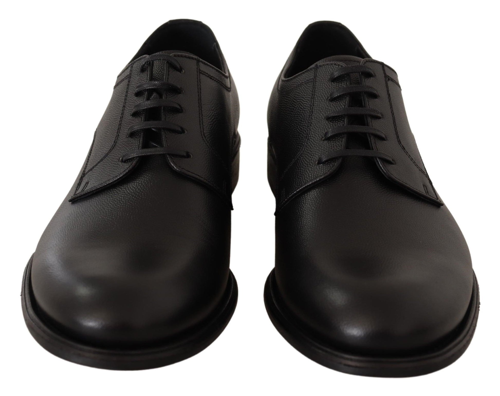 Schwarze formelle Derby-Schuhe aus Leder für Herren