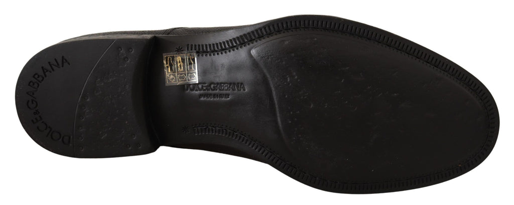 Schwarze formelle Derby-Schuhe aus Leder für Herren