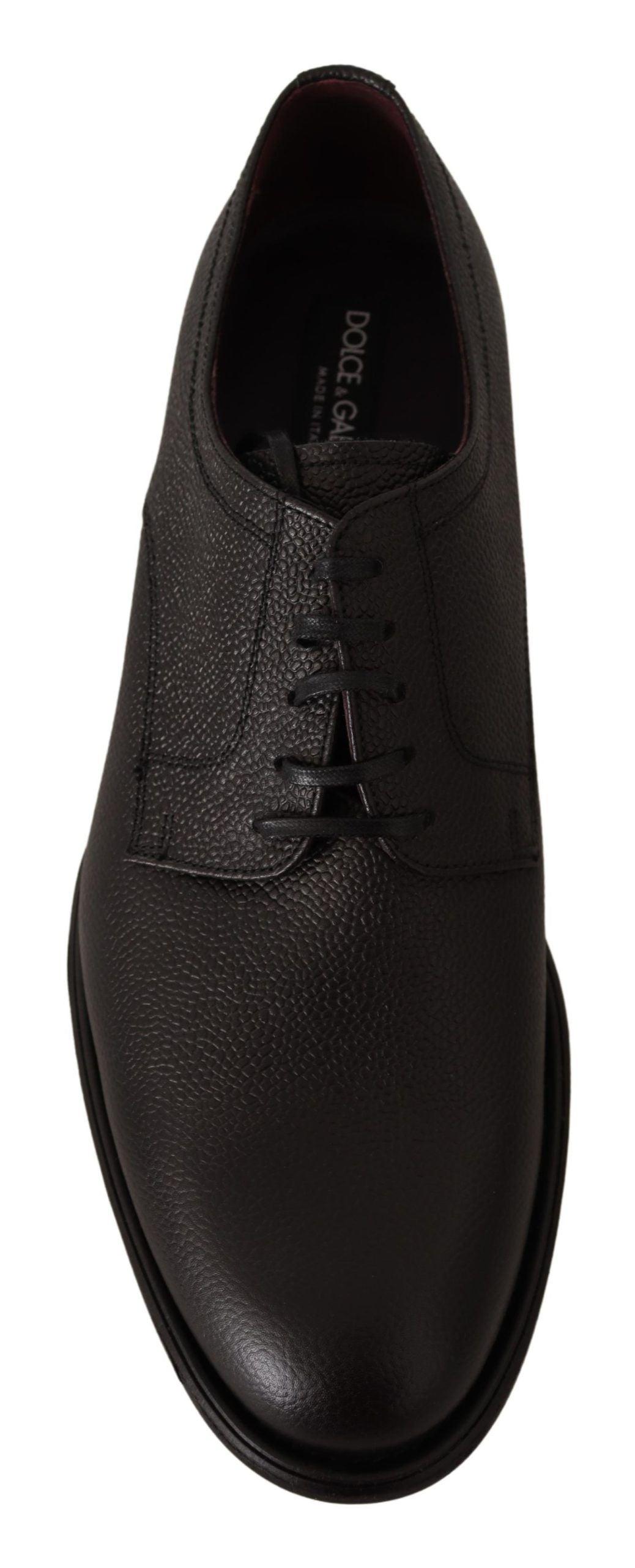 Schwarze formelle Derby-Schuhe aus Leder für Herren