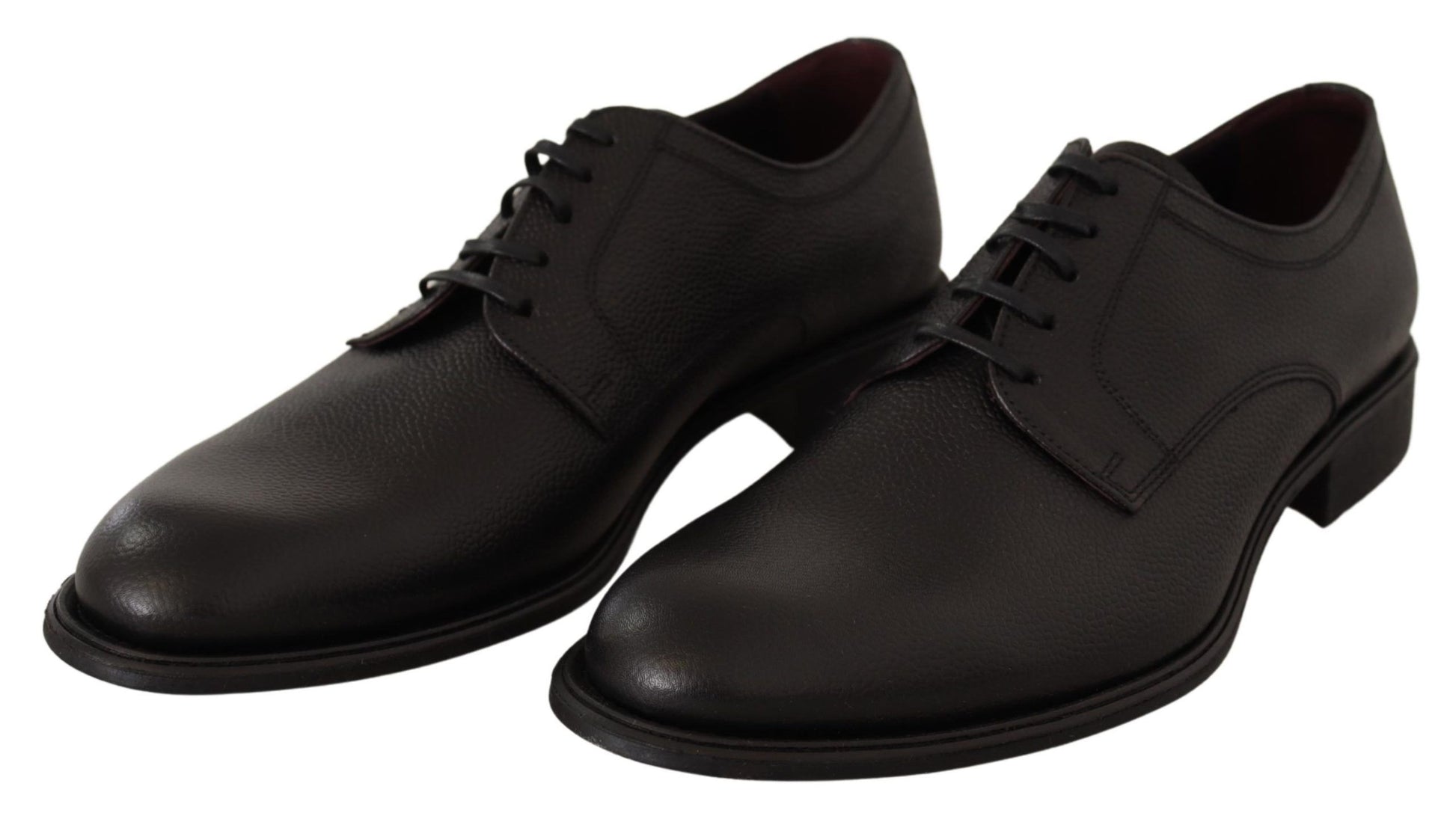 Schwarze formelle Derby-Schuhe aus Leder für Herren