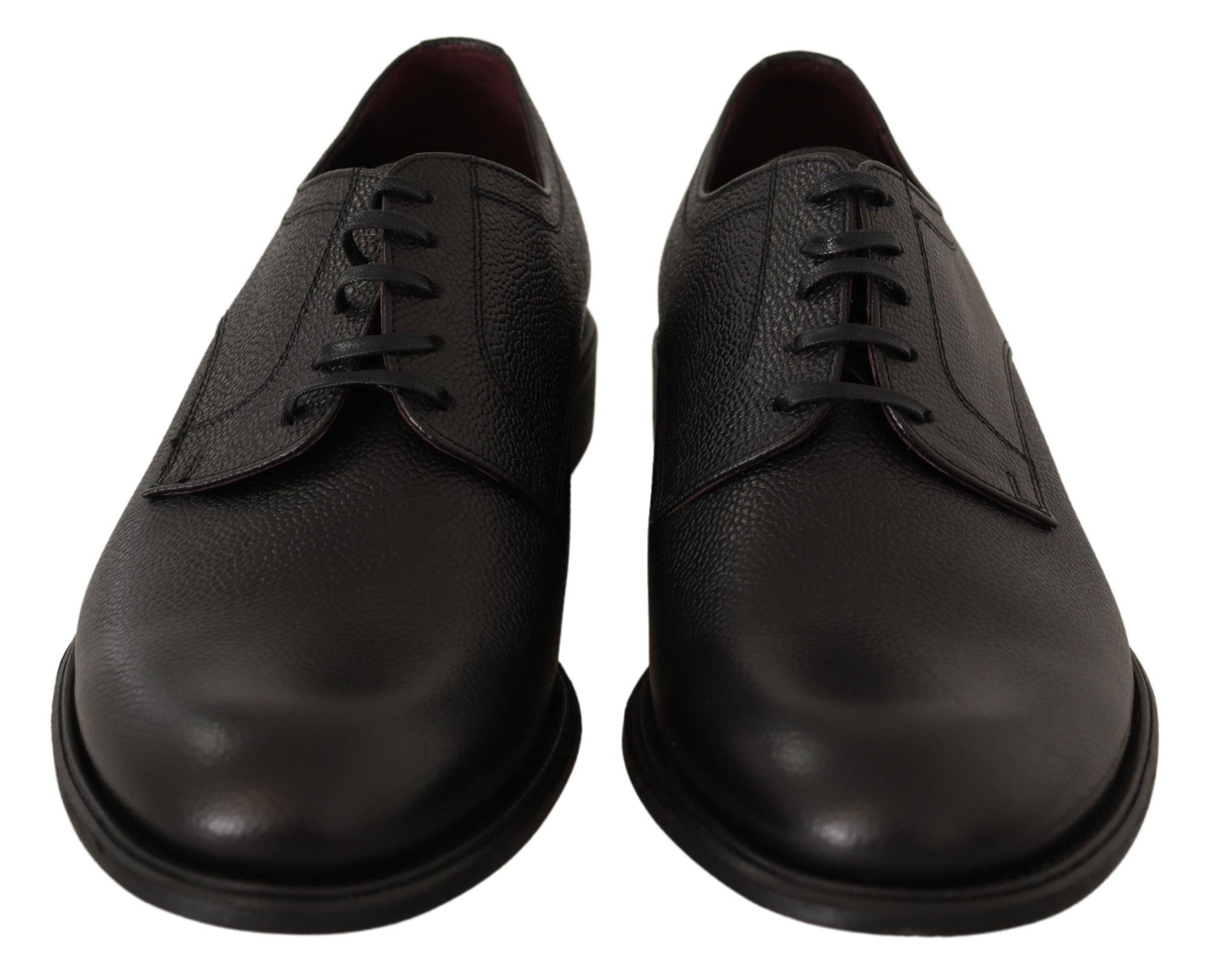 Schwarze formelle Derby-Schuhe aus Leder für Herren