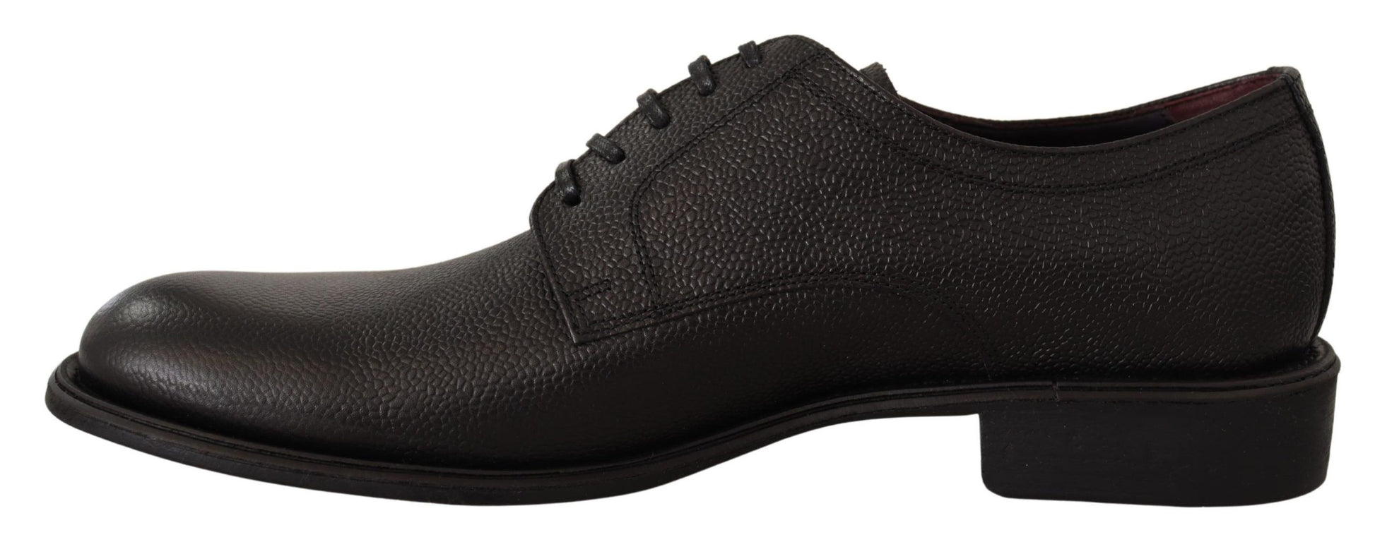 Schwarze formelle Derby-Schuhe aus Leder für Herren