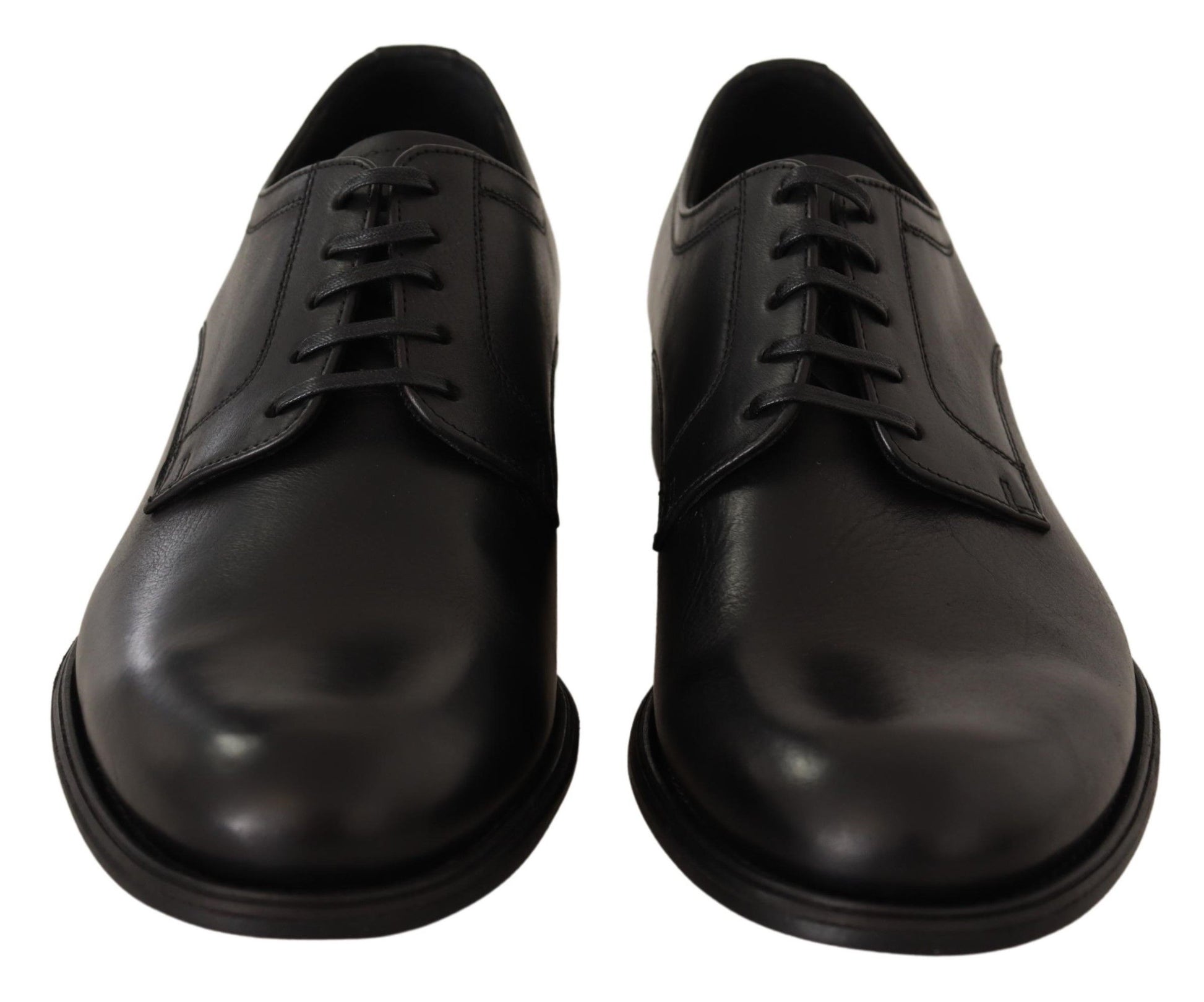 Schwarze formelle Derby-Schuhe aus Leder für Herren